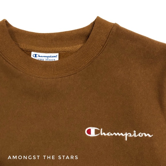 Champion LIFE Reverse Weave Brown Crew Sweatshirt - Picture 2 of 4